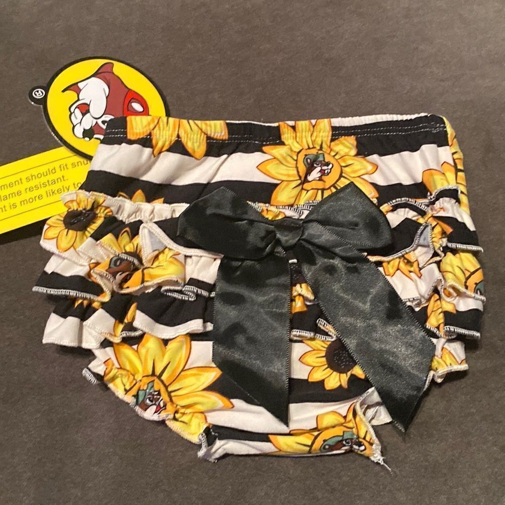 Baby Buc-ee’s Summer Sunflower Ruffle Diaper Cover Size 12 months NWT